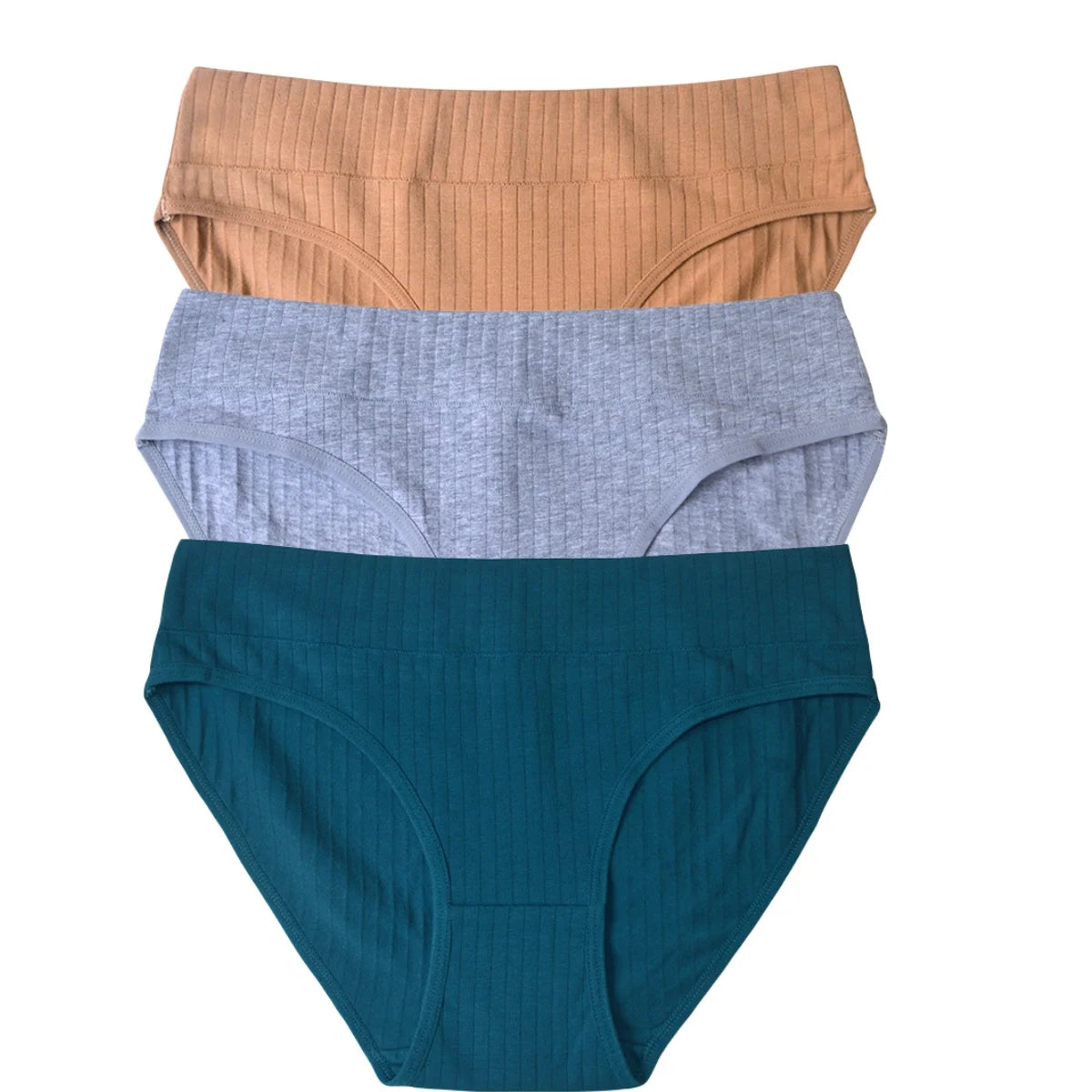 Set de 3 Panties de Algodón - Ropa Interior de Talle Bajo M-XL
