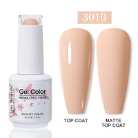 No-Wipe Top Coat & Sticky Base Coat UV Gel Polish — Long-Lasting, MSDS Certified, 15ml