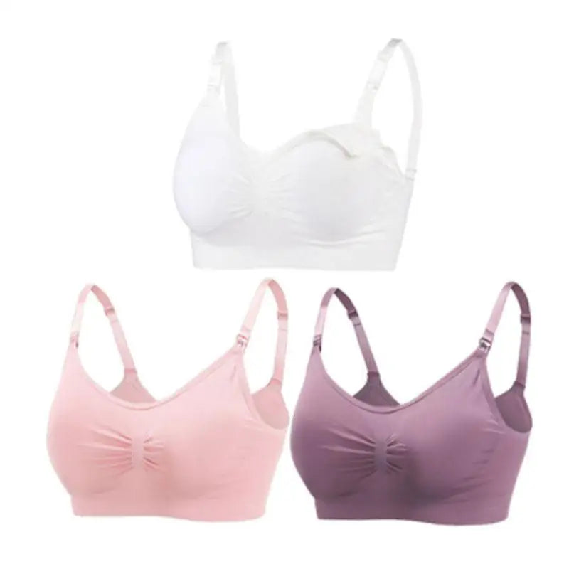 Nursing Bras for Breastfeeding Women – 3-Pack Seamless Maternity Bra (S–4XL)