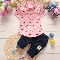Boys Summer Outfit Set - Cotton Shirt & Shorts 2-Piece