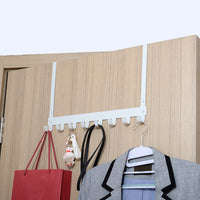 8-Hook Over-the-Door Organizer Rack – No-Drill Hanger for Coats, Towels & More