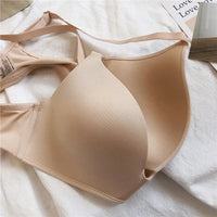 Ultra-Thin Ice Silk Wireless Push-Up Bra – Seamless Gather Bralette | 3/4 Cup | Everyday Lingerie