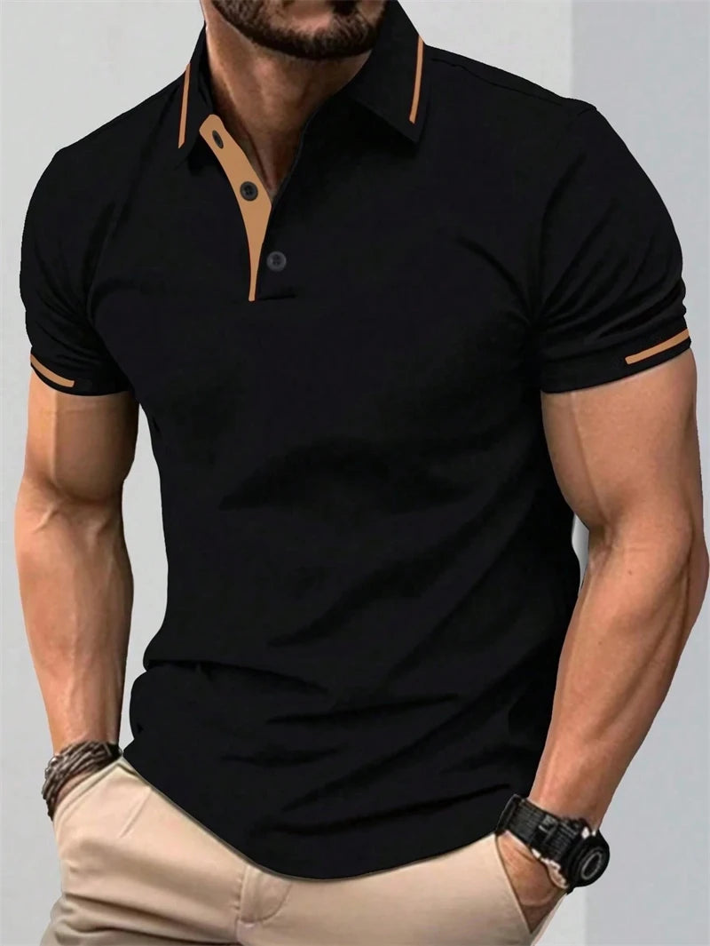 3D Print Polo Shirt for Men | Slim Fit Short Sleeve Streetwear Polo | XS–4XL
