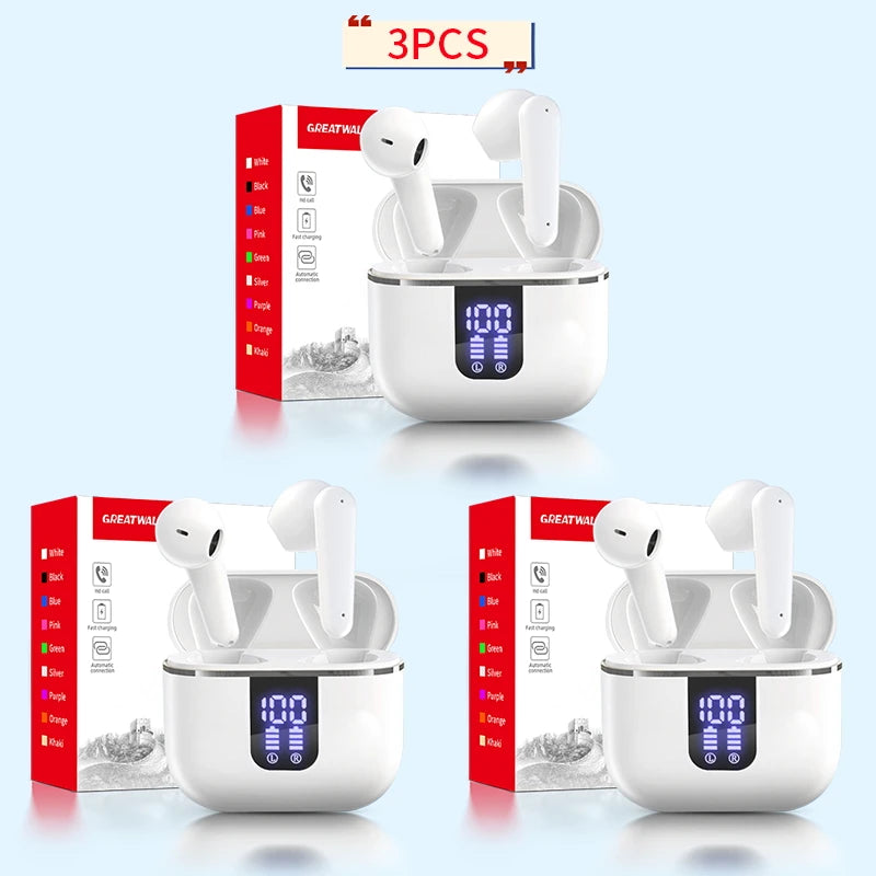 GREATWALL  New High-end Temperament Wireless Bluetooth 5.3 Headphones, Smart Digital Display, Wireless 5.3 HIFI High-fidelity