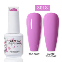 No-Wipe Top Coat & Sticky Base Coat UV Gel Polish — Long-Lasting, MSDS Certified, 15ml