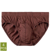 Men’s 100% Cotton Briefs – 4-Pack | Plus Size XL–5XL Breathable Underwear