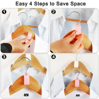 Cascading Hanger Connector Hooks – Space-Saving Closet Organizer (Set of 5, 10 or 20)