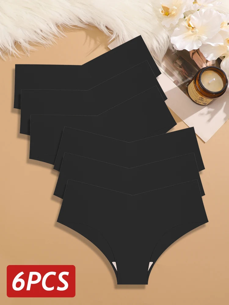 Set de 6 Panties Sin Costuras de Seda de Hielo Ultrafinas