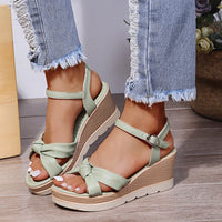 Fashion Women Platform High Heels Sandals Wedges Open Toe Dress Bow Shoes Female Slippers Walking Slides Mujer Pumps