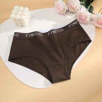 Panties Triangulares de Algodón FINETOO - Tiro Bajo con Realce de Cadera
