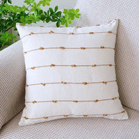 Modern Striped Cotton Linen Cushion Cover 45x45cm | Jacquard Sofa Pillow Case