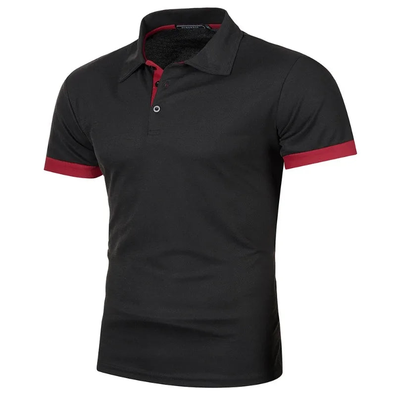 Men's Short Sleeve Polo Shirt – Lightweight Breathable Lapel Tee | Casual Streetwear Summer Top
