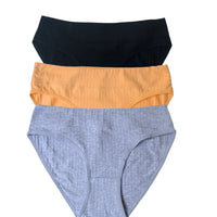Set de 3 Panties de Algodón - Ropa Interior de Talle Bajo M-XL