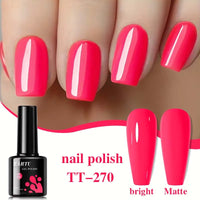 Soak-Off UV/LED Gel Nail Polish — Brown, Orange, Blue, Pink & Green Shades, 8ml