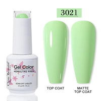 No-Wipe Top Coat & Sticky Base Coat UV Gel Polish — Long-Lasting, MSDS Certified, 15ml