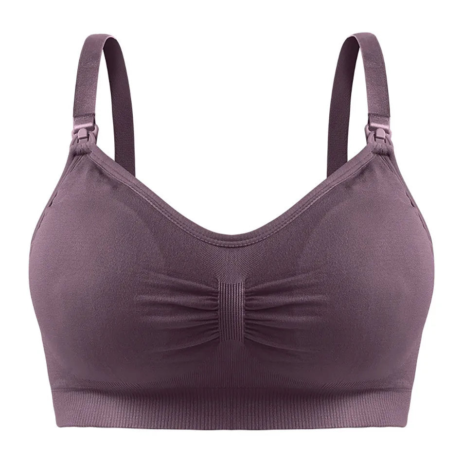 Seamless Maternity Nursing Bralette | Wire-Free Sleep Bra for Pregnant & Breastfeeding Women