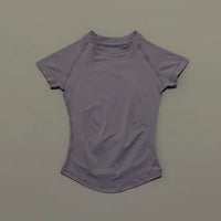 Women's Seamless Workout Top – Short Sleeve Yoga & Gym T-Shirt | Slim Fit Activewear
