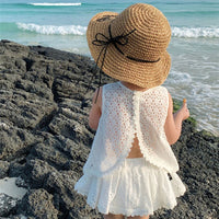 Girls Lace Trim Summer Set - Sleeveless Top & Shorts | Ages 4-6Y