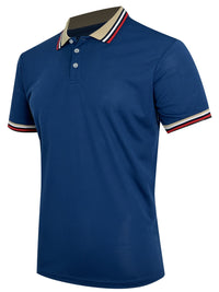 Striped Business Casual Polo Shirt | Men’s Breathable Short Sleeve Top | EU S–XXL