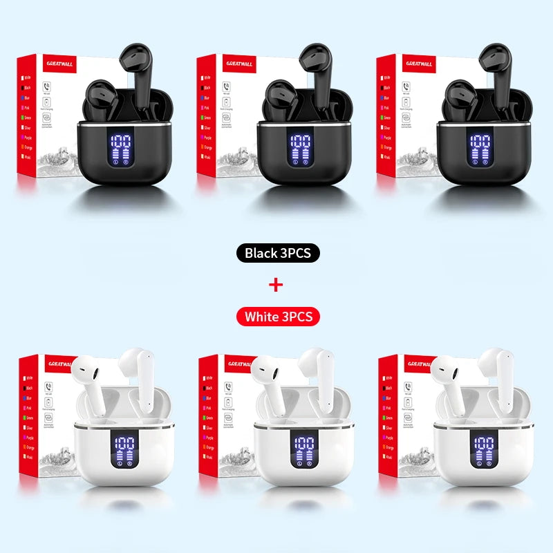 GREATWALL  New High-end Temperament Wireless Bluetooth 5.3 Headphones, Smart Digital Display, Wireless 5.3 HIFI High-fidelity