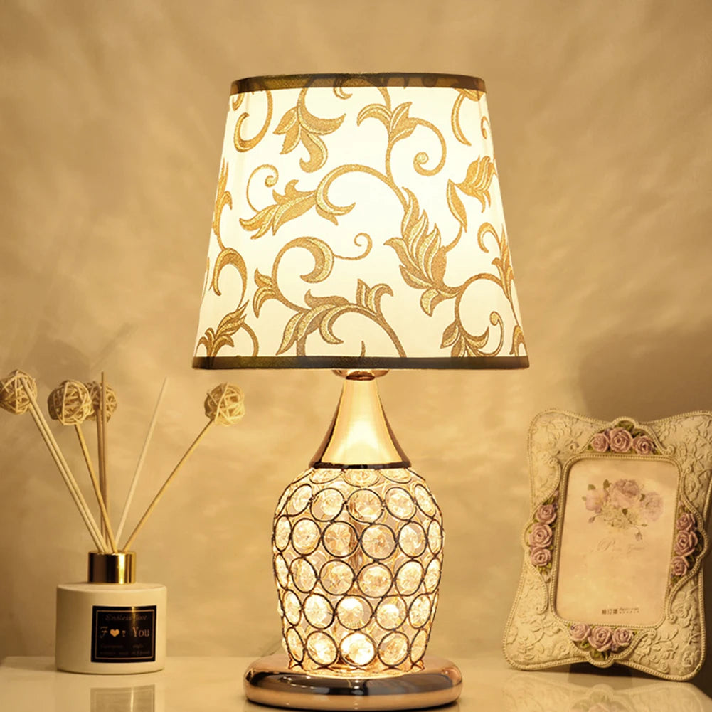 Crystal Table Lamp - Modern Bedroom Lighting