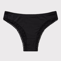 Ice Silk G-String Tanga – Low-Rise, Ultra-Soft Lace Trim | Women's Everyday Underwear | M–XL