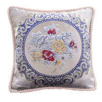 European Jacquard Floral Cushion Cover 48x48cm | Classic Sofa & Chair Pillow Case