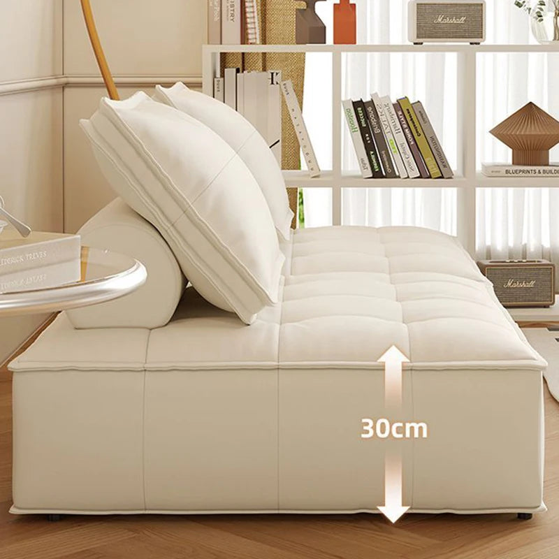 Nordic Modular Lazy Sofa - Single Person Lounger with Cat-Scratch Resistant Leather