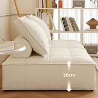 Nordic Modular Lazy Sofa - Single Person Lounger with Cat-Scratch Resistant Leather