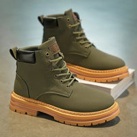 Men's Tactical Ankle Boots - All-Terrain Lace-Up Combat Boots for Outdoor & Motorcycle