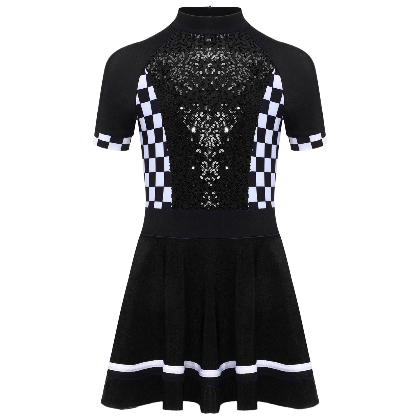Girls Racing Queen Costume Dress - Sequin Tutu Halloween Outfit