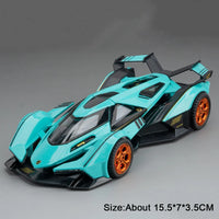 Modelo Auto Lamborghini Revuelto V12 GT 1:32 Aleación Diecast - Puertas Abren, Luz, Sonido y Pull Back