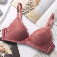 Women's Seamless Wire-Free Push Up Bra – 3/4 Cup Lace | Sizes 70–90 ABC