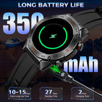 LaNikar New Military Smart Watch for Men1.46"Fitness Tactical Smartwatch with Multiple Sports Modes Heart RateSpO2 Sleep Tracker