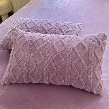 Velvet Geometric Pillowcase 48x74cm | 500TC Soft Twill Pillow Cover