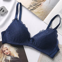 Women's Seamless Wire-Free Push Up Bra – 3/4 Cup Lace | Sizes 70–90 ABC