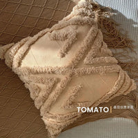Bohemian Embroidered Pillow Cover - Geometric Tassel Cushion Case