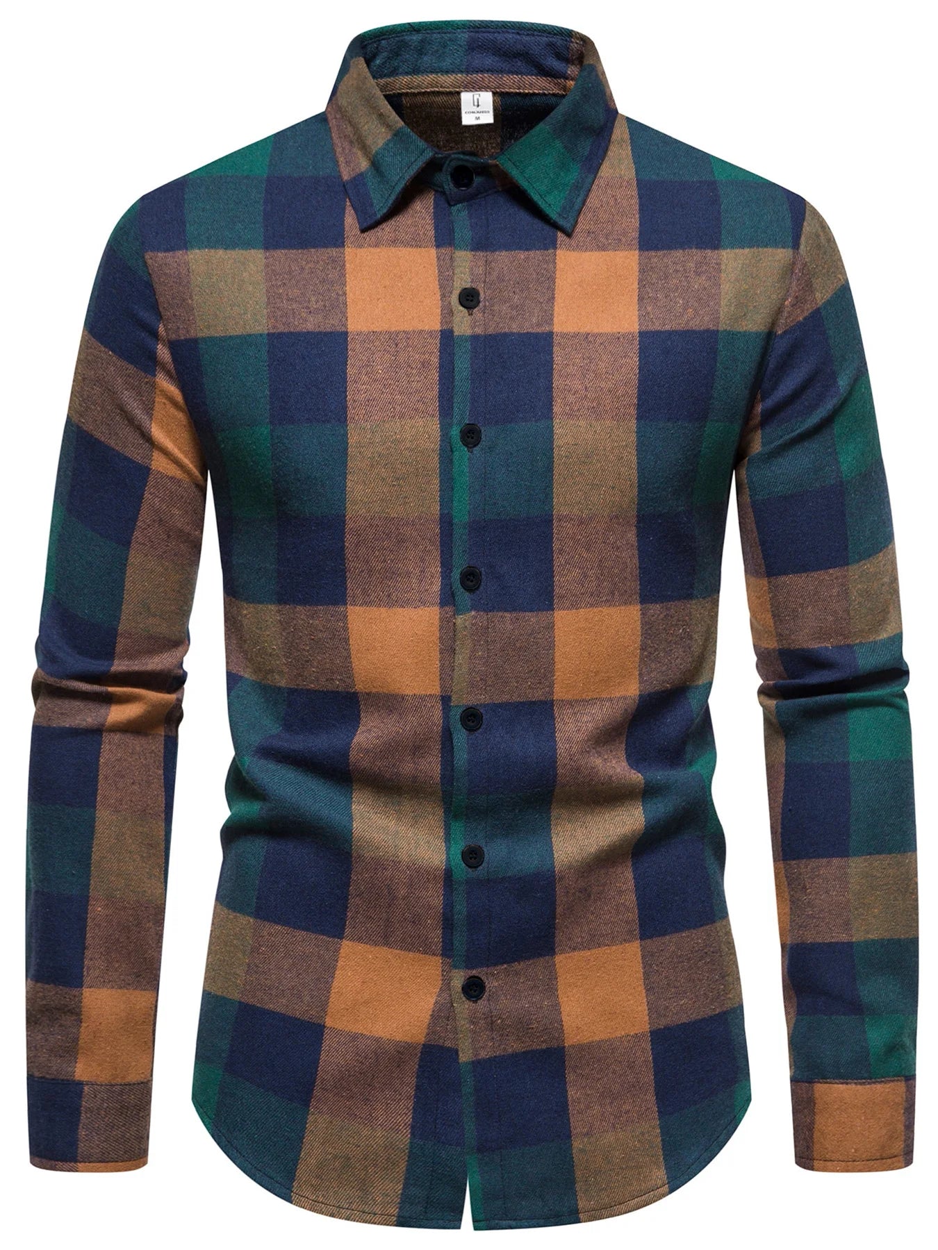 Men's Vintage Plaid Flannel Shirt | Loose Fit Casual Long Sleeve | S–XXL