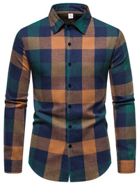 Men's Vintage Plaid Flannel Shirt | Loose Fit Casual Long Sleeve | S–XXL