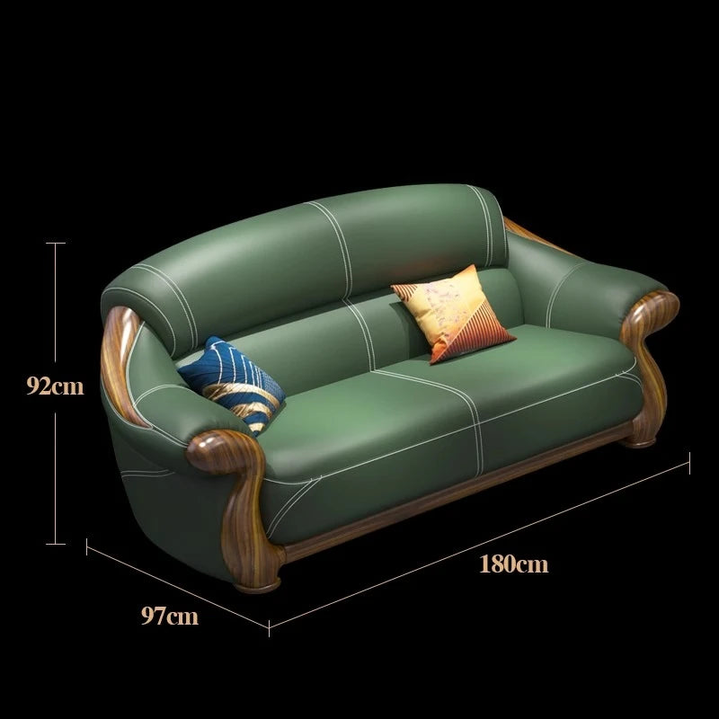 Designer Leather Recliner Corner Sofa - First Layer Cowhide L-Shape