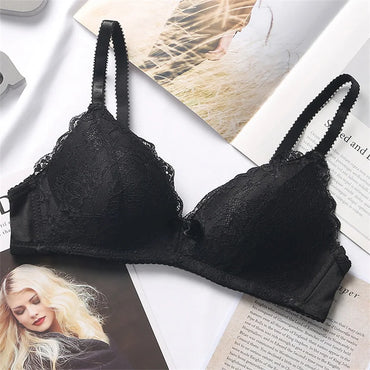 Women's Seamless Wire-Free Push Up Bra – 3/4 Cup Lace | Sizes 70–90 ABC