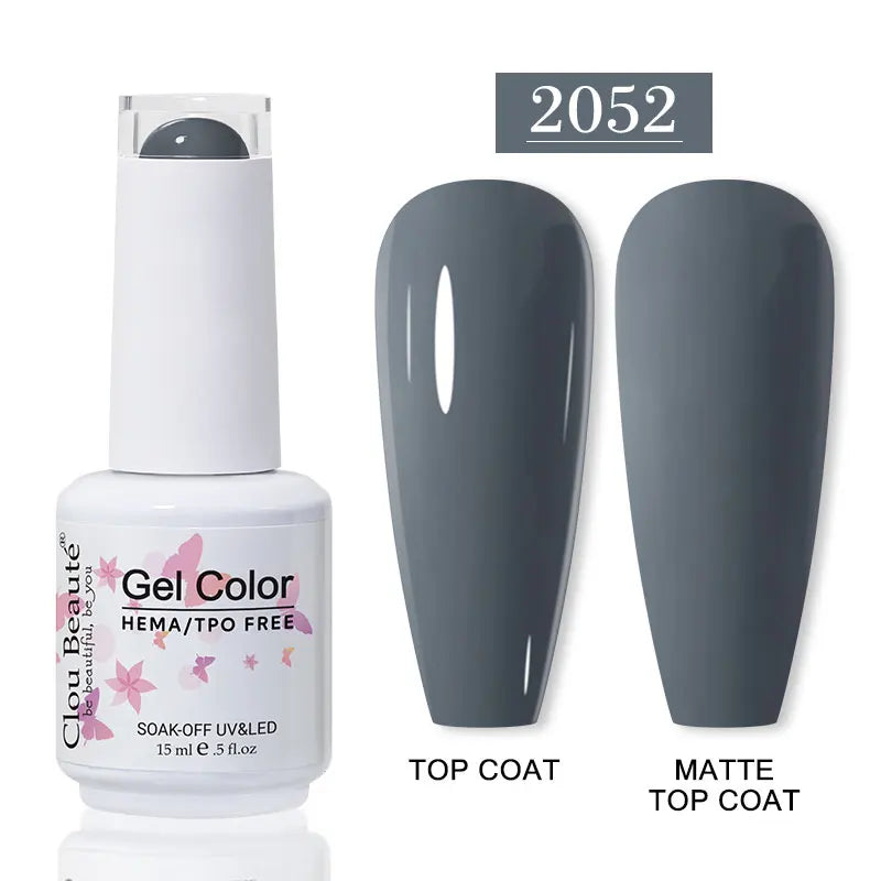 No-Wipe Top Coat & Sticky Base Coat UV Gel Polish — Long-Lasting, MSDS Certified, 15ml