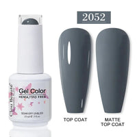 No-Wipe Top Coat & Sticky Base Coat UV Gel Polish — Long-Lasting, MSDS Certified, 15ml
