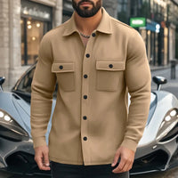New style for autumn and winter 2025, casual shirt jacket for men, can be worn alone or as an inner layer with a shirt, daily cl