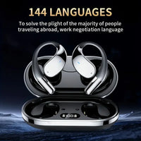 Wireless Translation Earbuds HIFI Bass ENC Noise Reduction 144 Languages Real Time Ai OWS Open Bluetooth 5.4 Headphones