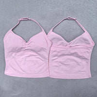 Conjunto Yoga 2 Piezas Mujer - Top Halter Sin Espalda y Shorts Cintura Alta Seamless