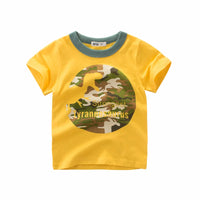 Boys Summer Cartoon Stripe T-Shirt | Short Sleeve Kids Tee Ages 2–9 Years