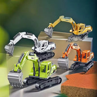 Excavadora de Juguete con Inercia - Camión de Construcción Educativo para Niños y Niñas
