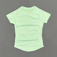 Women's Seamless Workout Top – Short Sleeve Yoga & Gym T-Shirt | Slim Fit Activewear