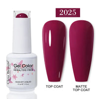 No-Wipe Top Coat & Sticky Base Coat UV Gel Polish — Long-Lasting, MSDS Certified, 15ml